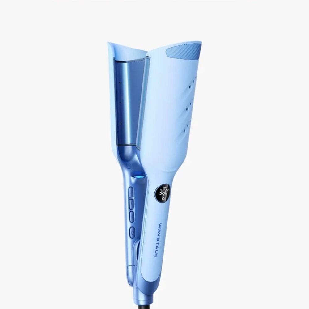 Wavy Talk Hair Crimping iron Blue